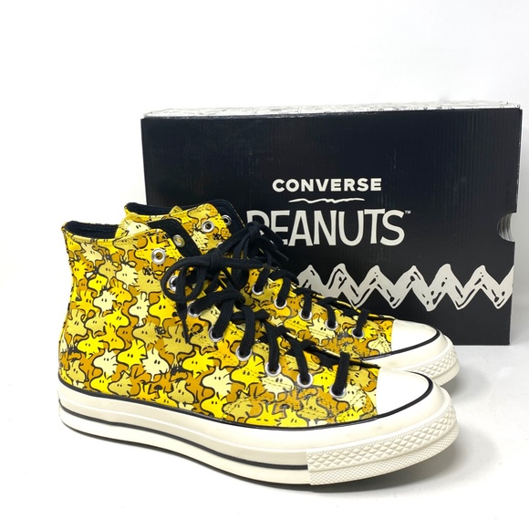 Converse x Peanuts Chuck 70 High Top Yellow Women’s Canvas Size Sneakers A01871C - Picture 7 of 10